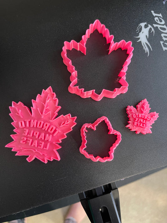 Maple Leafs Cookie and Polymer clay cutters various sizes